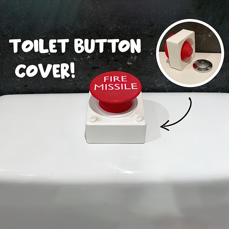 Jet Home Bathroom Accessories - Cubierta para Botón de Inodoro, Impresa