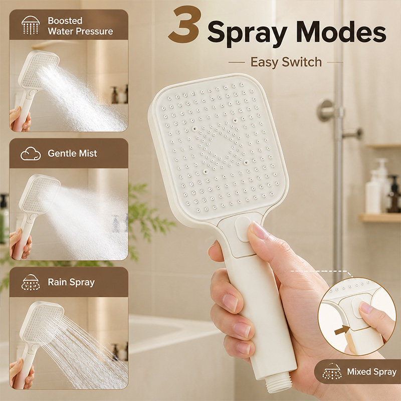 Jet Home Bathroom Accessories - Cabezal de Ducha Manual de Alta