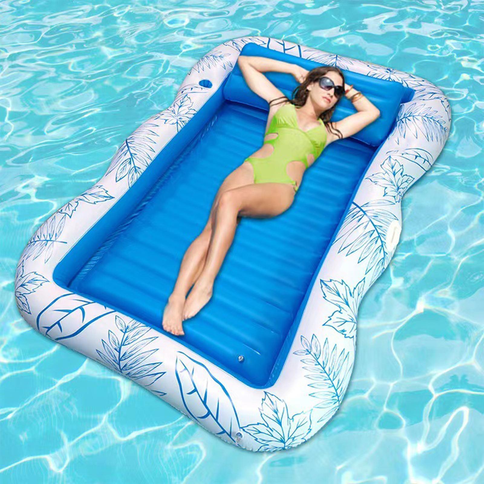 Bathtub Pillow Inflatable - Piscina Inflable para Broncearse, Cama Flotante