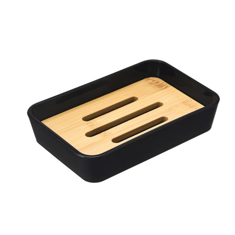 Jet Home Bathroom Accessories - Jabonera de Bambú para Baño con