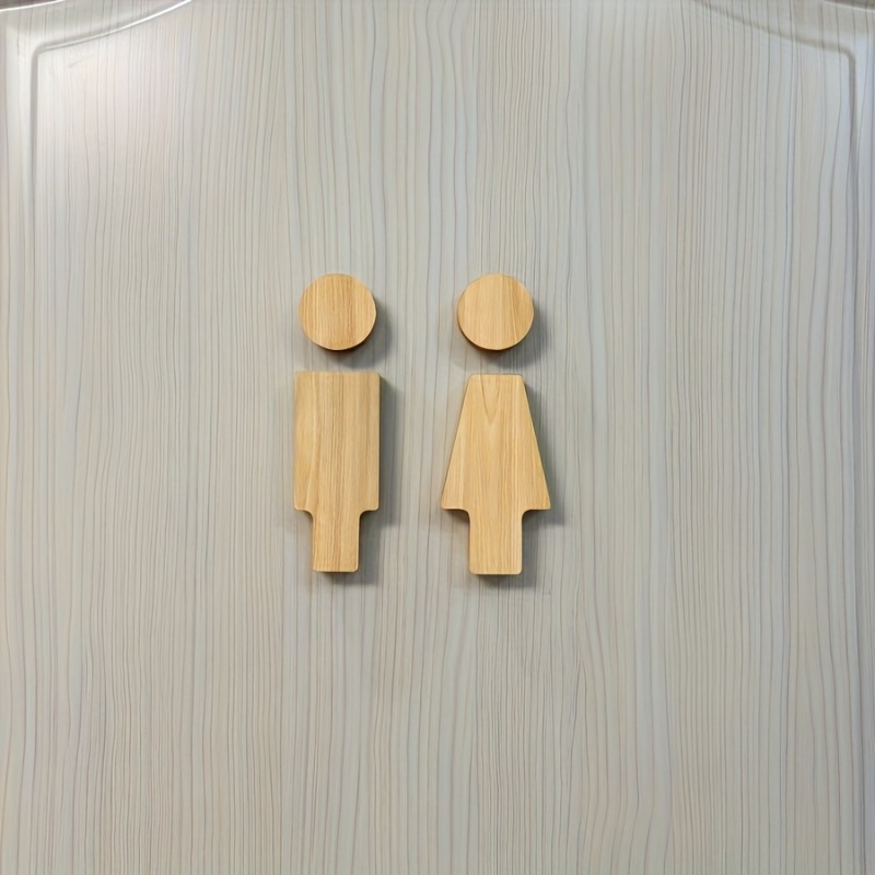 Home Creation Bathroom - Letrero de baño de madera para