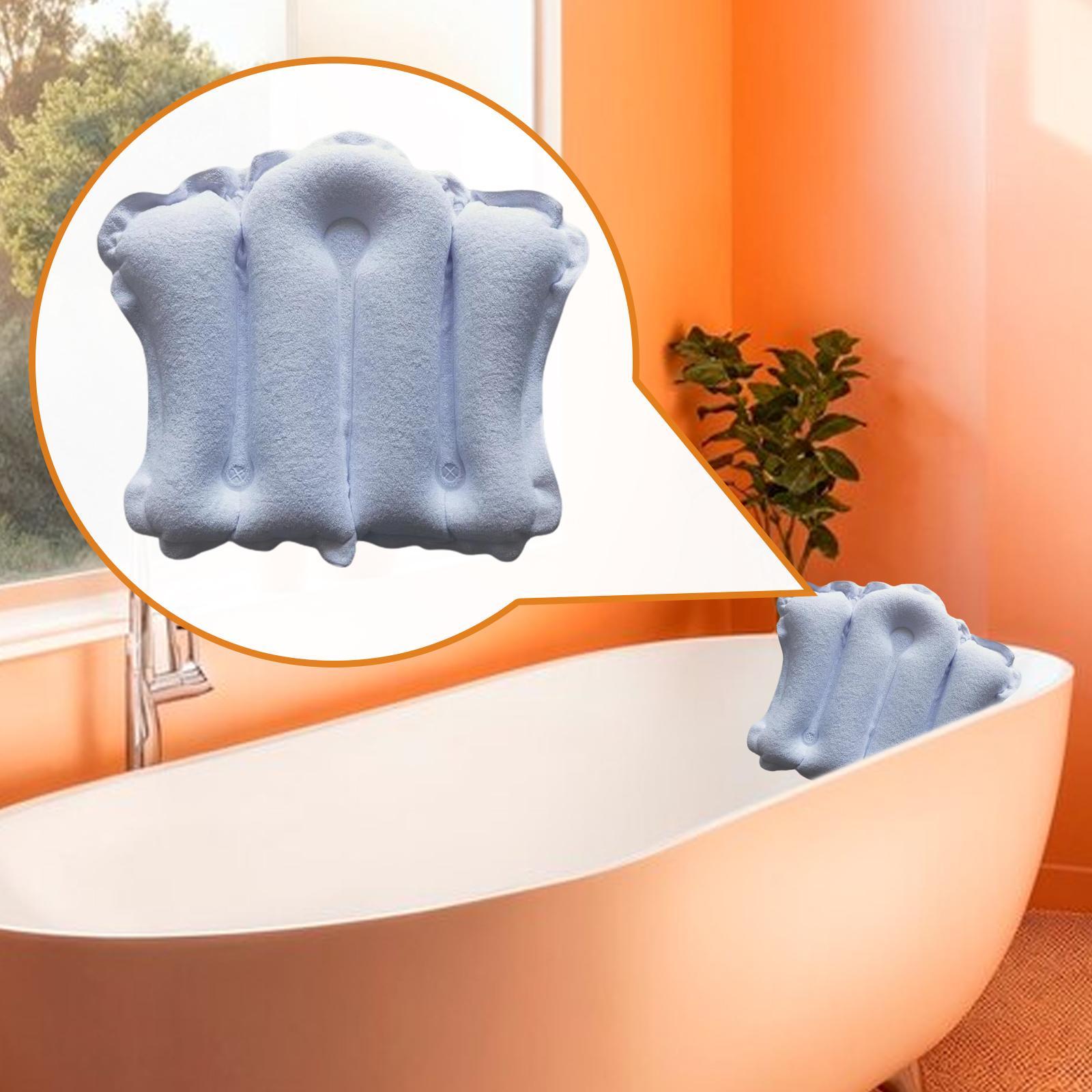 Bathtub Pillow Inflatable - Almohada de baño inflable impermeable para