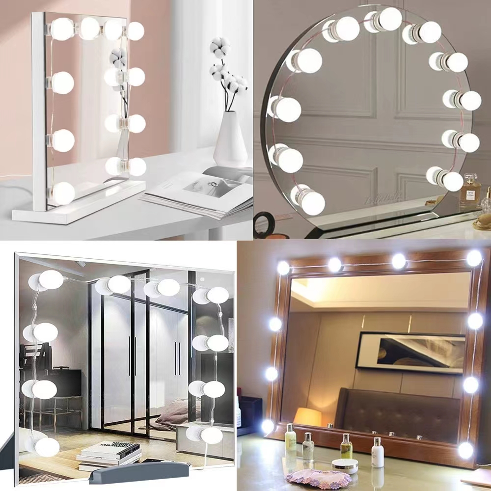 Home Theater Bathroom - Bombillas de maquillaje para espejo de