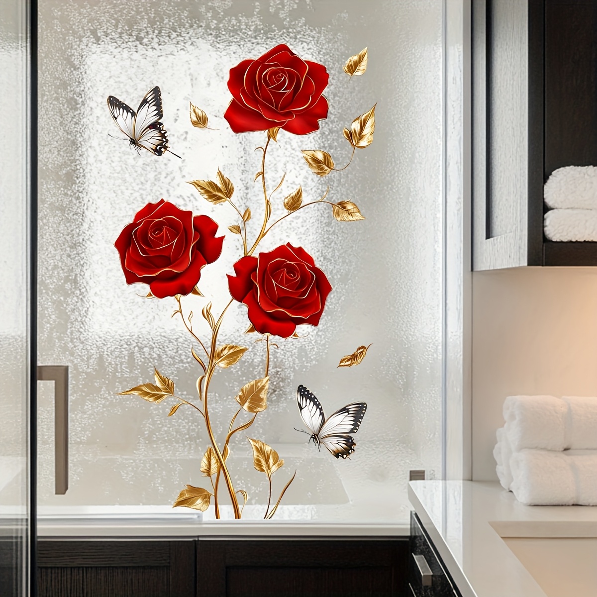 Home Bathroom Window - 1 adhesivo decorativo para ventana y