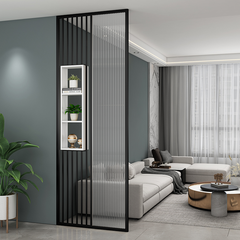Home Bathroom Partition - Pantallas divisorias de vidrio templado corrugado,