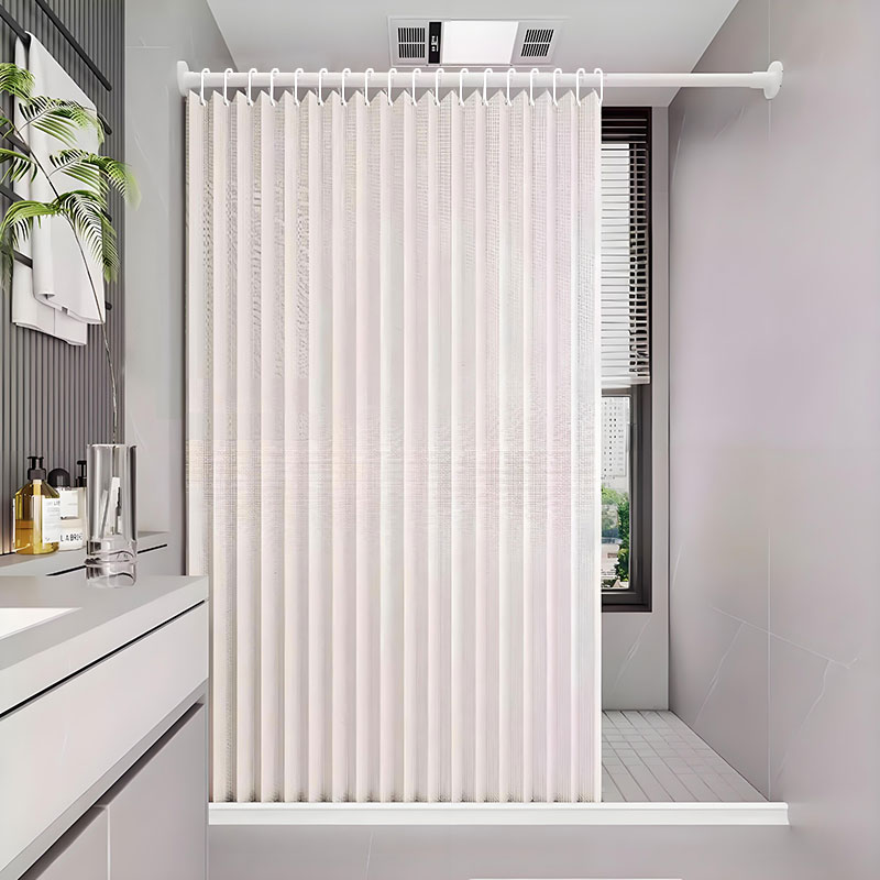 Home Bathroom Partition - Cortina de Ducha Magnética Plegable, Impermeable,