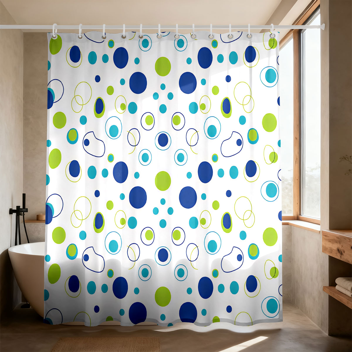 Home Bathroom Partition - Cortina de Ducha Estampada Color Origin,