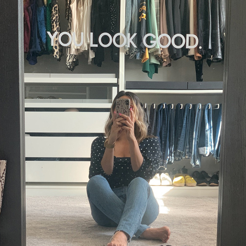 Home Bathroom Window - You Look Good Mirror Wall Sticker,