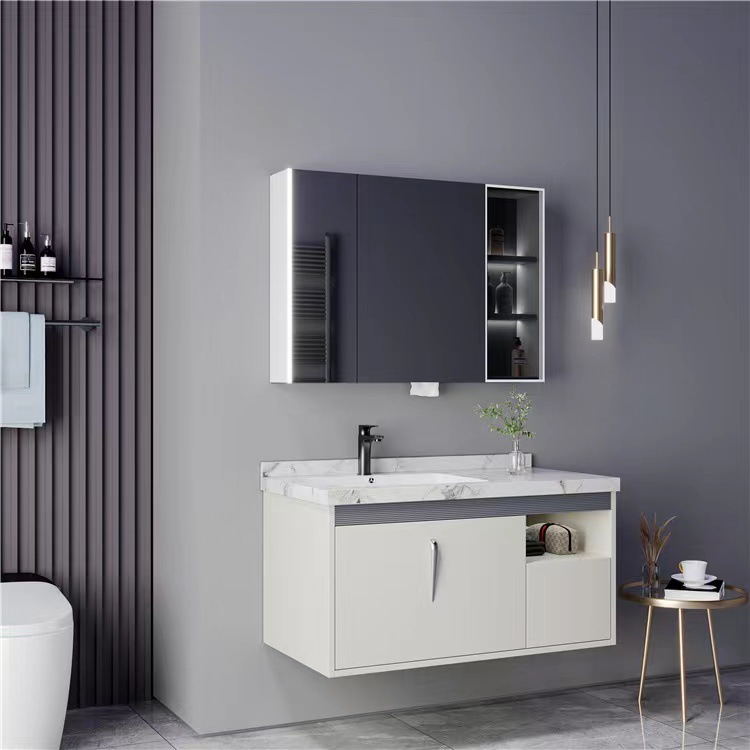 Home Living Bathroom Vanity - Mueble de Baño Moderno Flotante, Montado