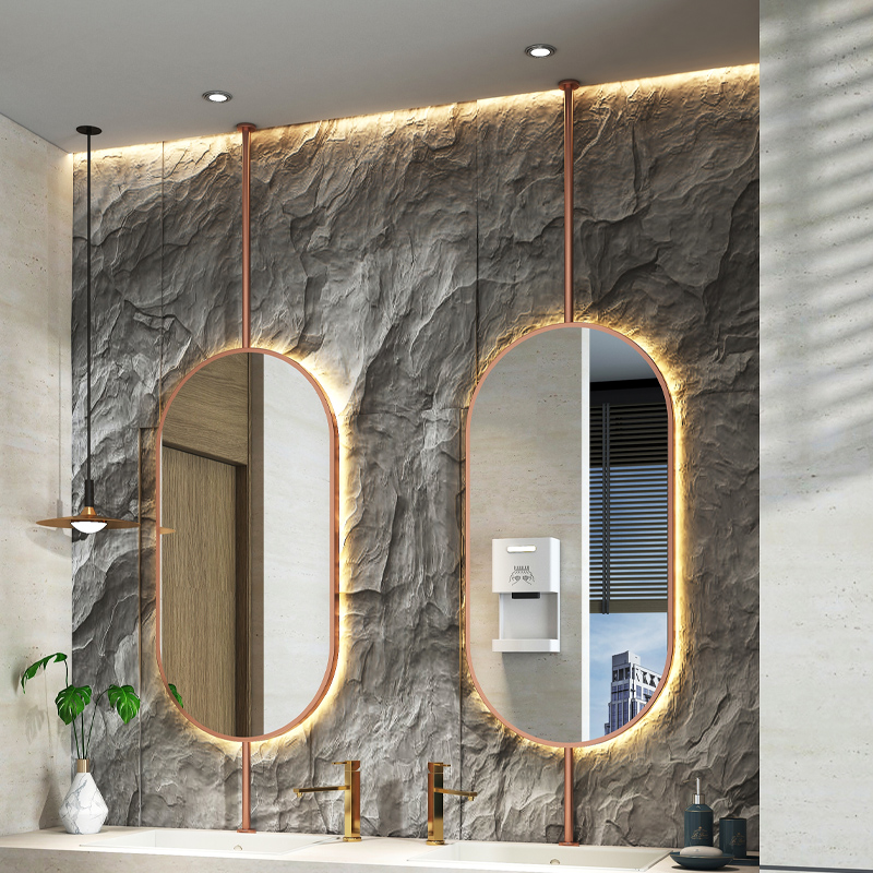 Home Living Bathroom Vanity - Espejo Ovalado Colgante de Techo de