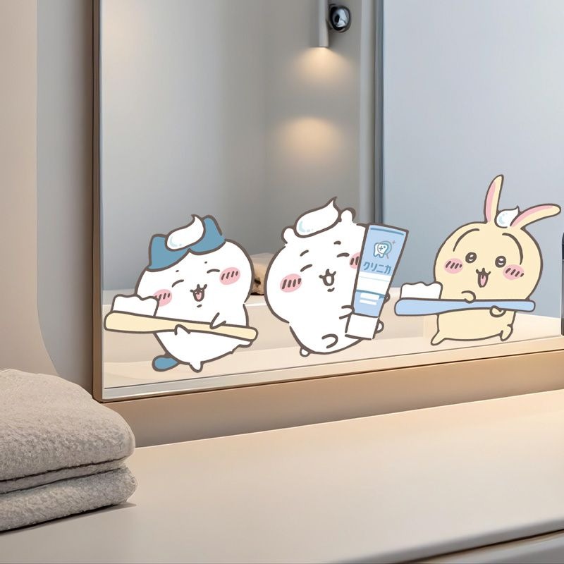 Pegatinas de Espejo Chiikawa,  - Home Theater Bathroom reseña y precio