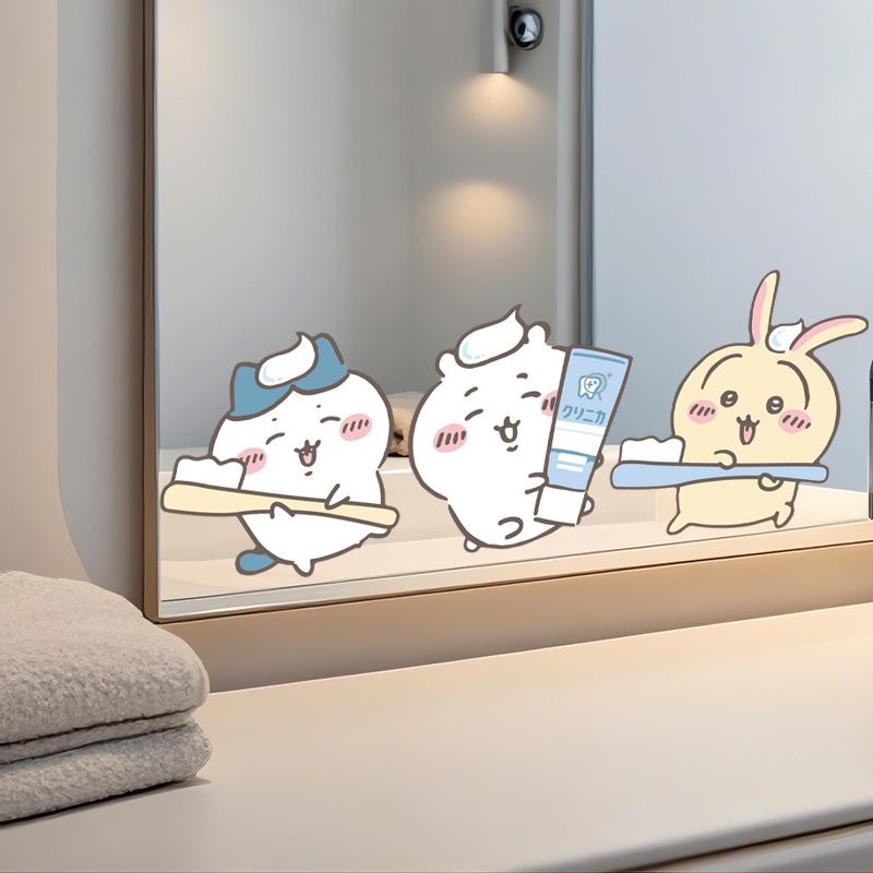 Pegatinas de Espejo Chiikawa,  - Home Theater Bathroom reseña y precio