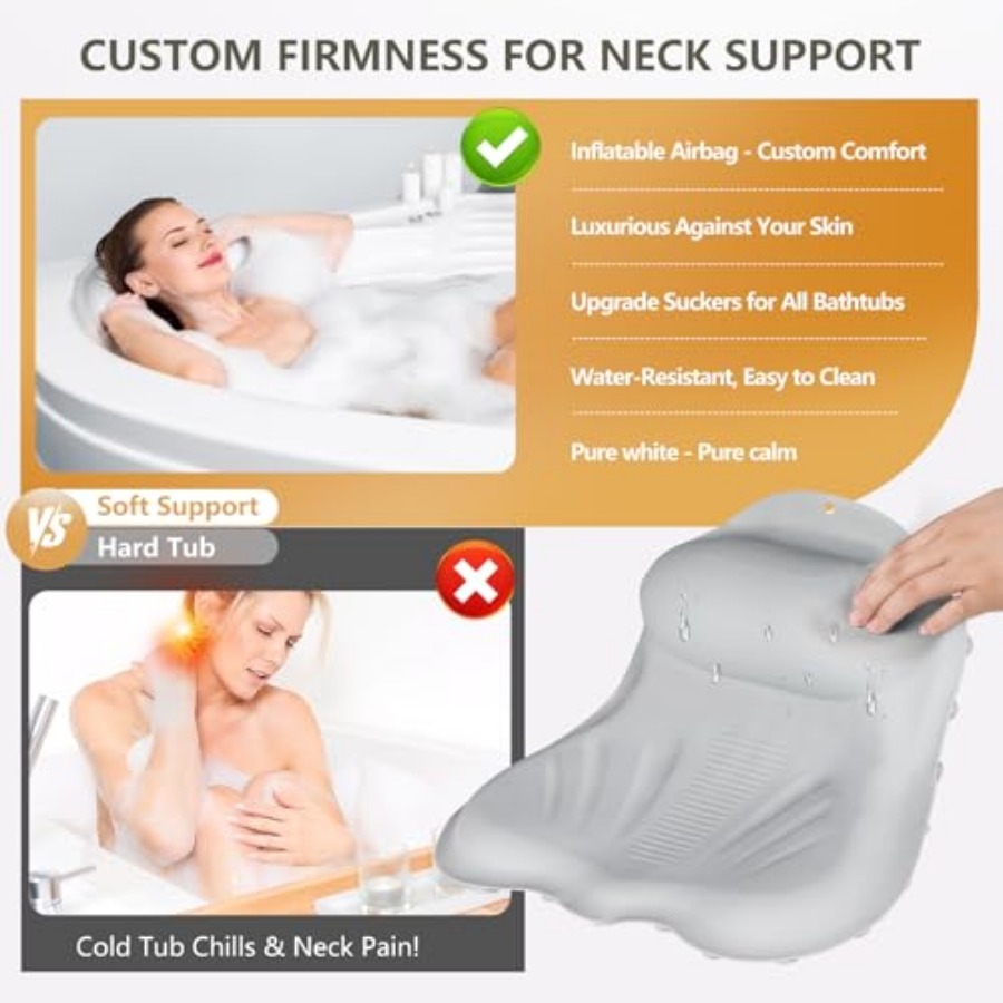 Almohadas Inflables para Bañer - Bathtub Pillow Inflatable reseña y precio