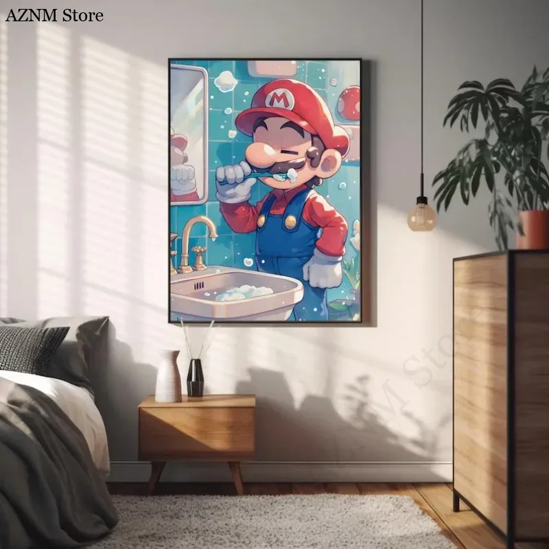 Póster de videojuego de dibujo - Home Bathroom Toilet reseña y precio