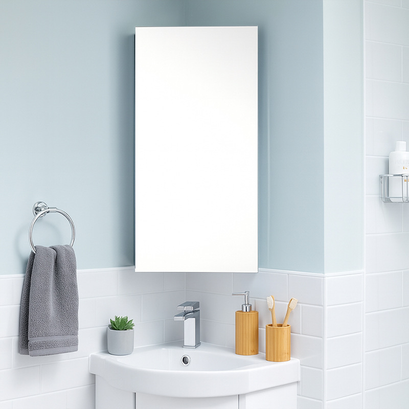 Gabinete con espejo Triangular - Home Theater Bathroom reseña y precio