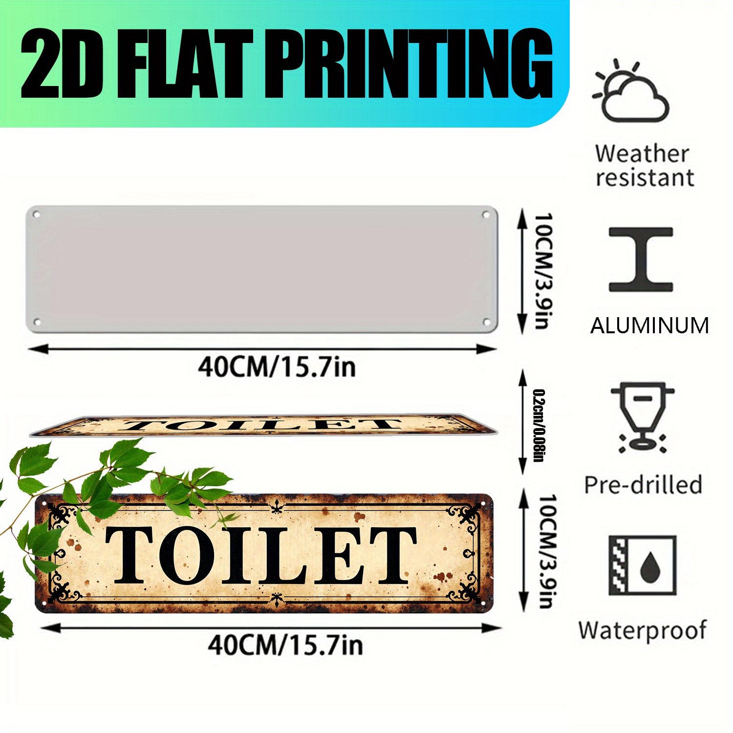 Letrero artístico de pared de  - Home Bathroom Toilet reseña y precio