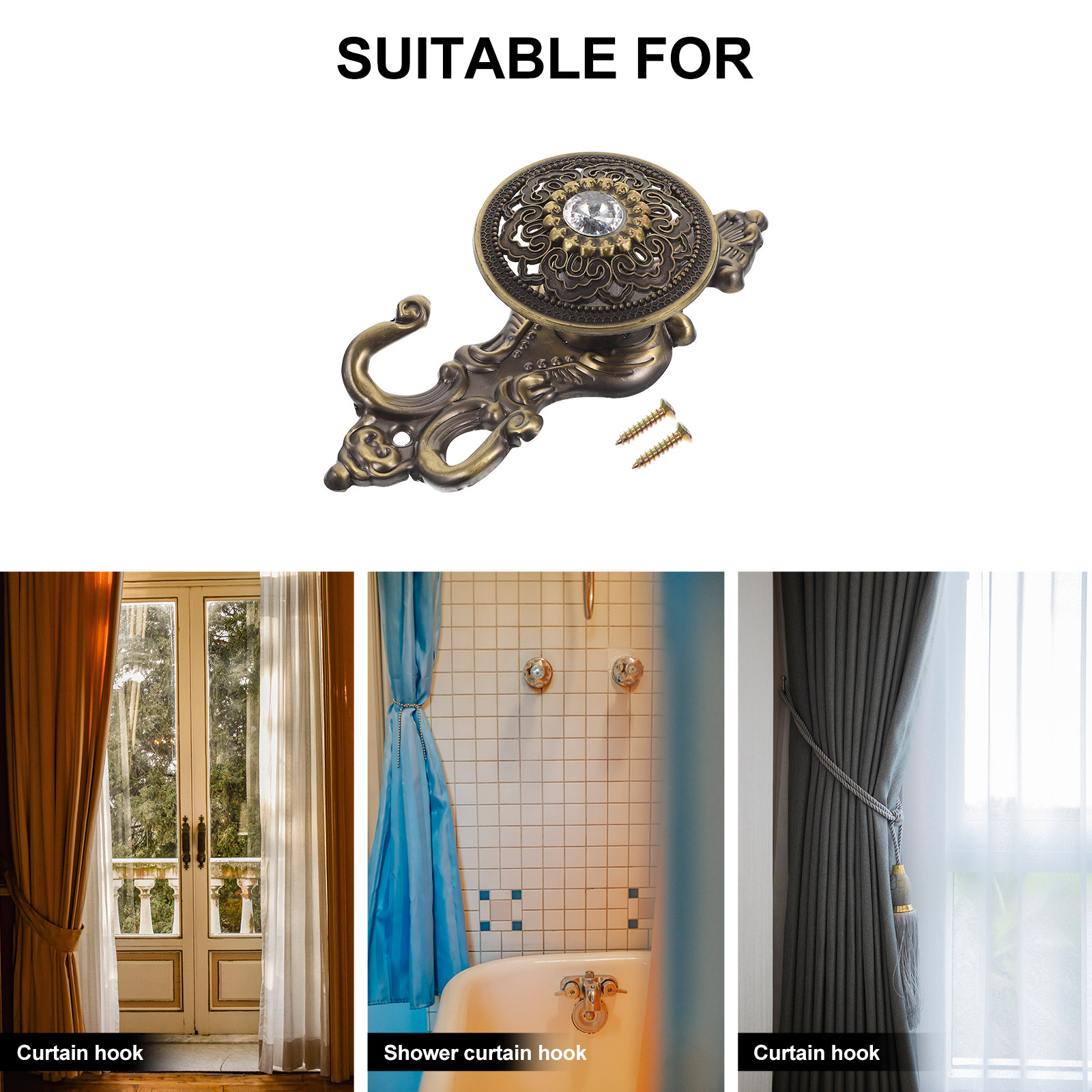 2 Piezas de Elegantes Ganchos  - Home Bathroom Window reseña y precio