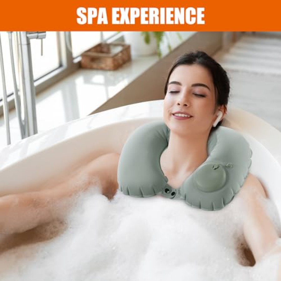 Almohadas inflables para el cu - Bathtub Pillow Inflatable reseña y precio