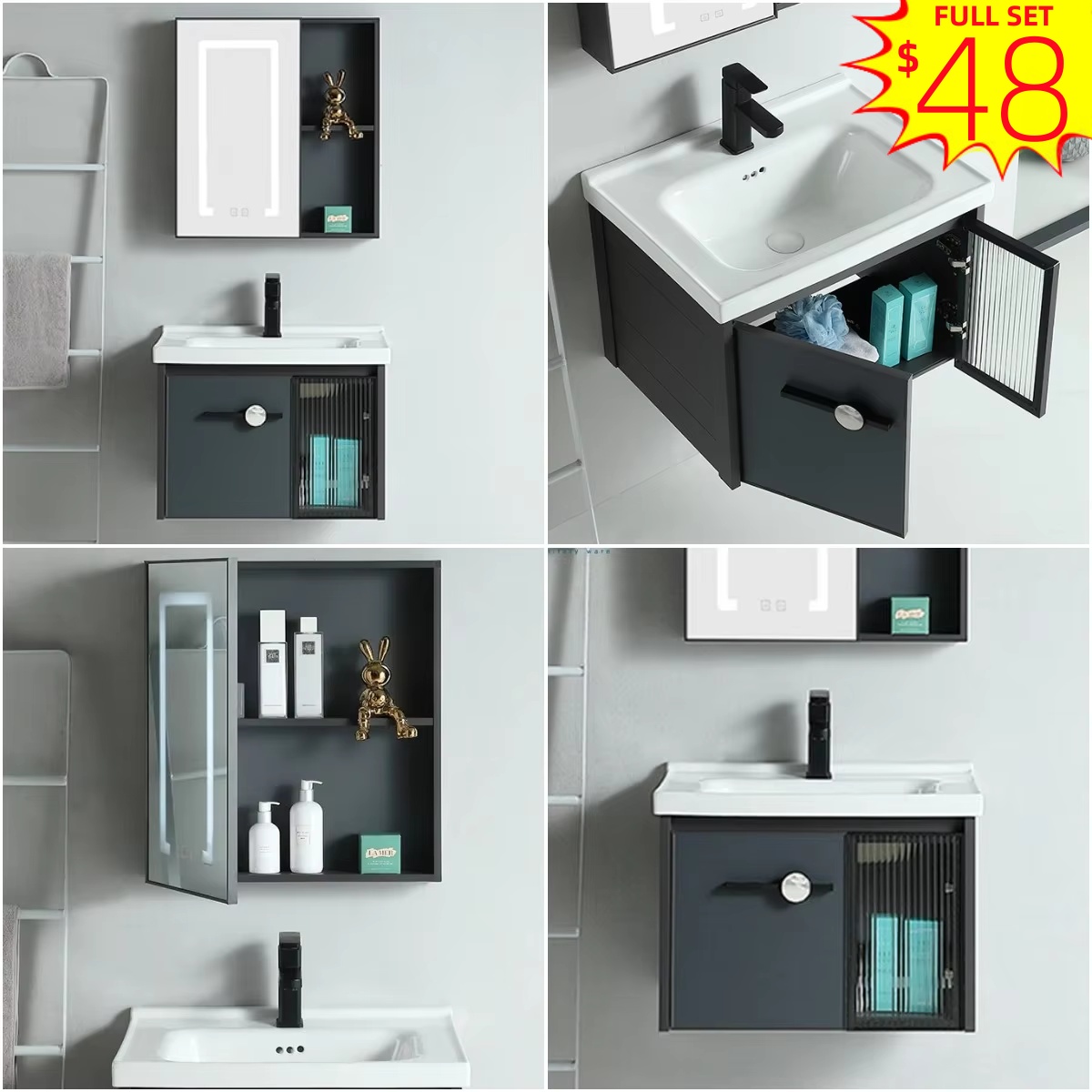 Mueble de Baño Moderno de Alum - Home Living Bathroom Vanity reseña y precio