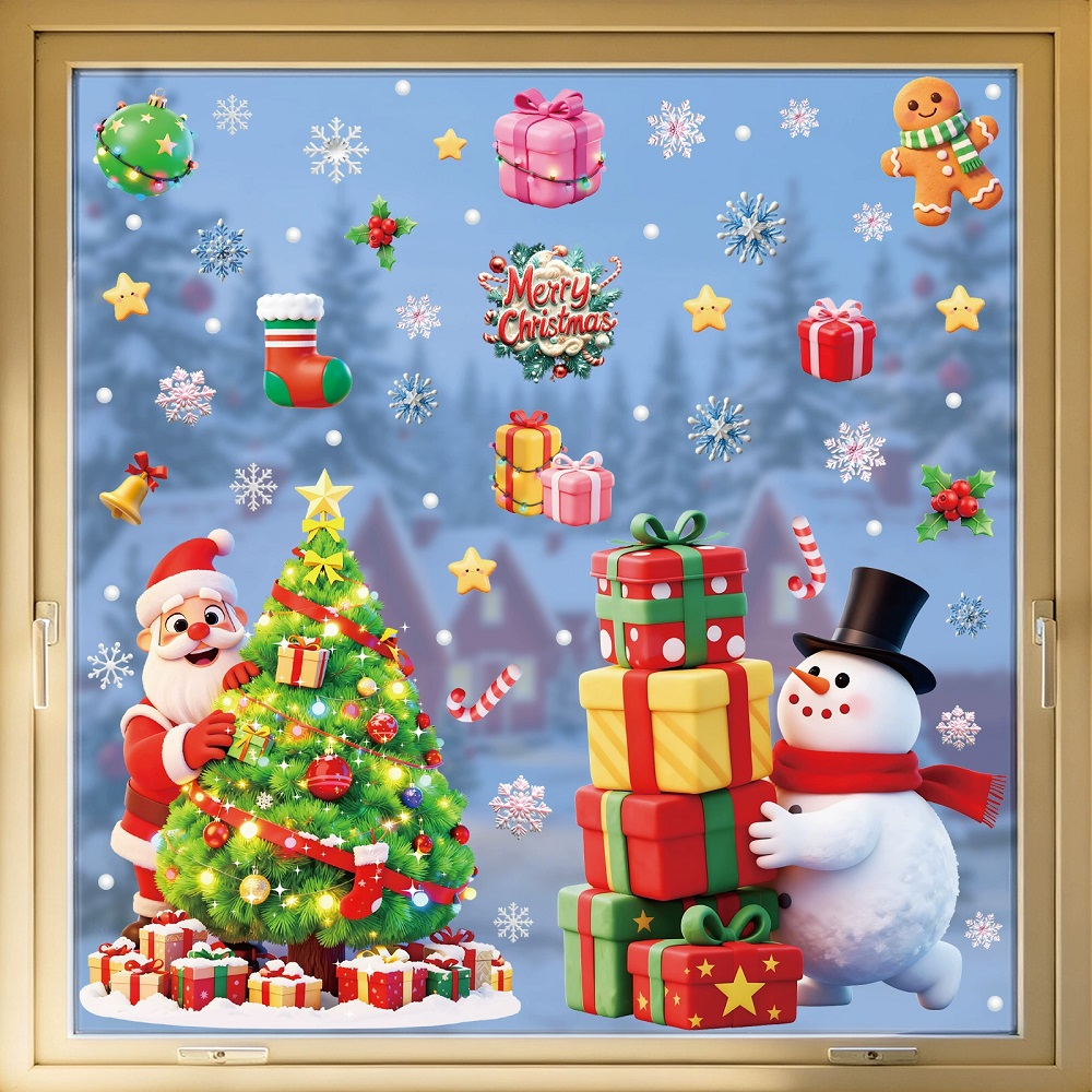 Pegatinas de Navidad con Diseñ - Home Bathroom Window reseña y precio