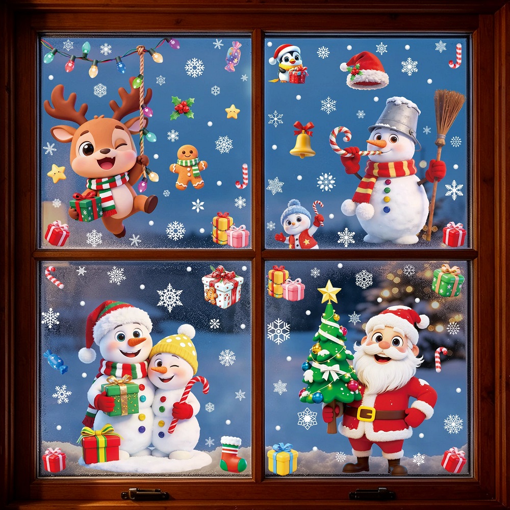 Pegatinas de Navidad con Diseñ - Home Bathroom Window reseña y precio