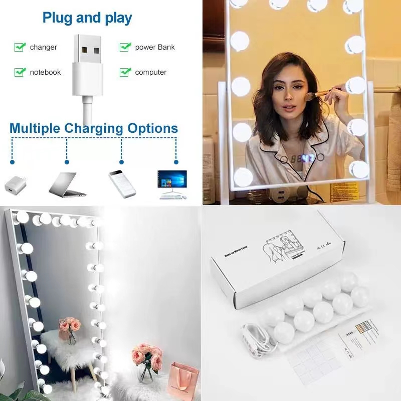 Bombillas de maquillaje para e - Home Theater Bathroom reseña y precio