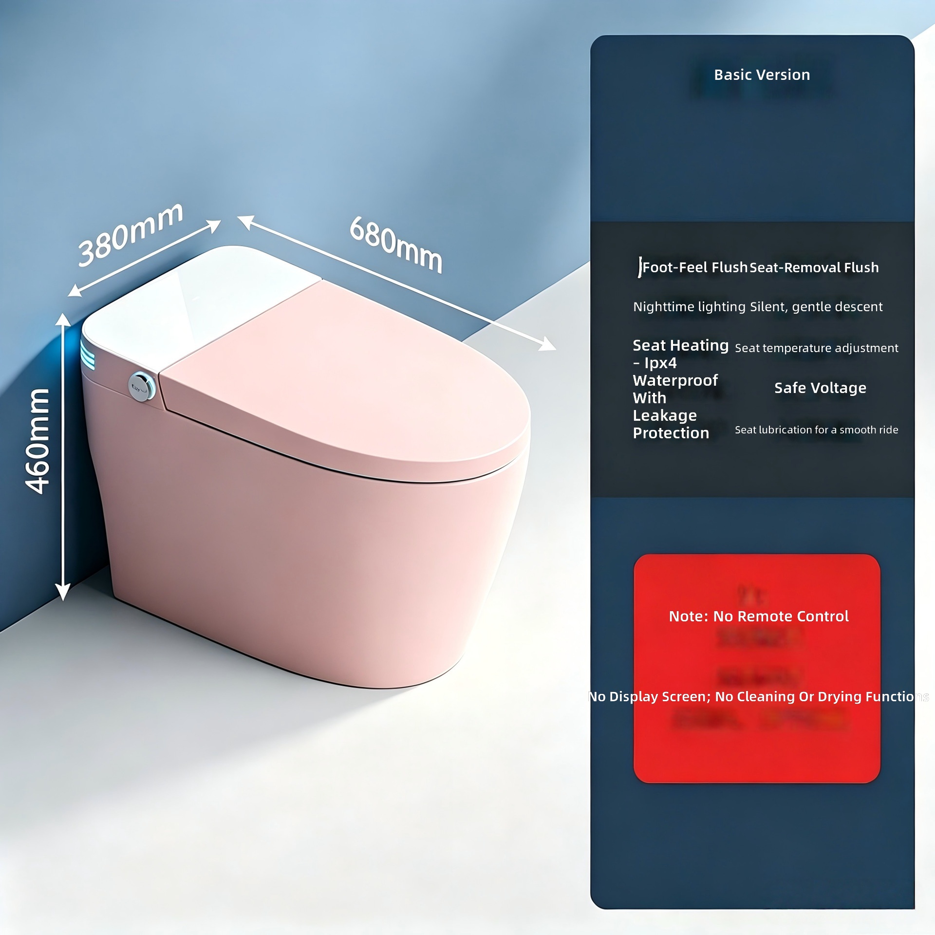 Inodoro Inteligente, Color Ros - Home Bathroom Toilet reseña y precio