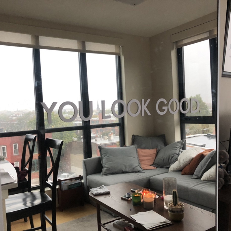 You Look Good Mirror Wall Stic - Home Bathroom Window reseña y precio