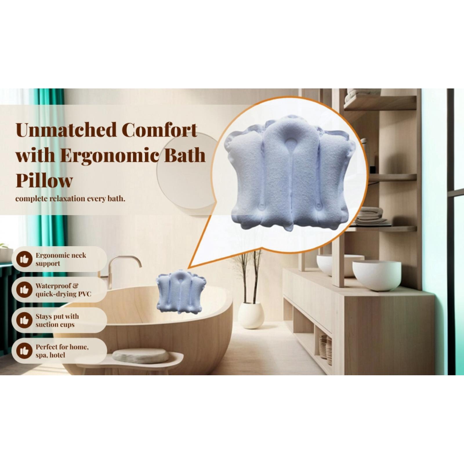 Almohada Inflable Antideslizan - Bathtub Pillow Inflatable reseña y precio