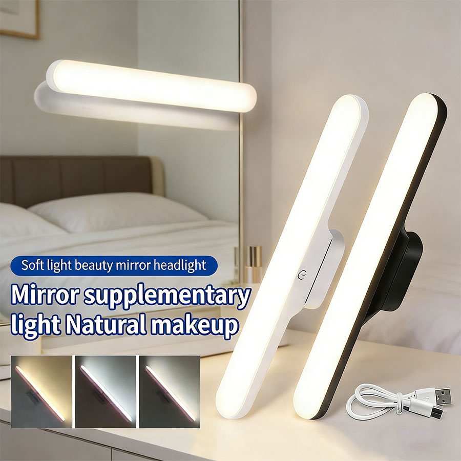 Espejo de maquillaje LED con l - Home Theater Bathroom reseña y precio