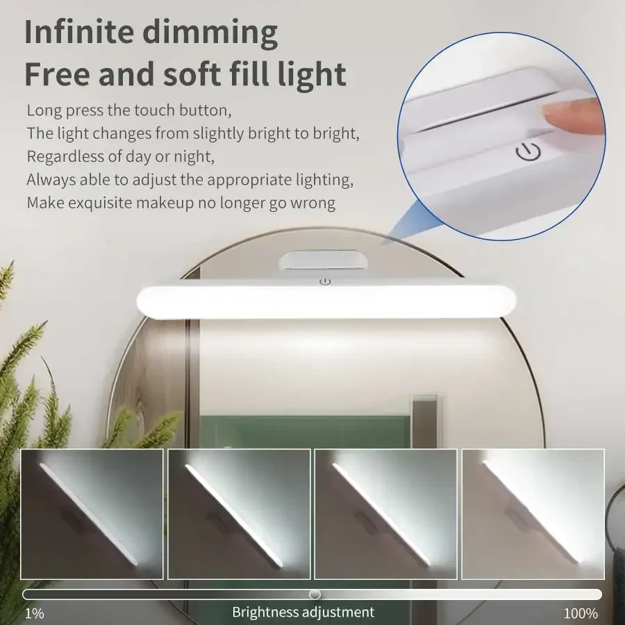Espejo de maquillaje LED con l - Home Theater Bathroom reseña y precio