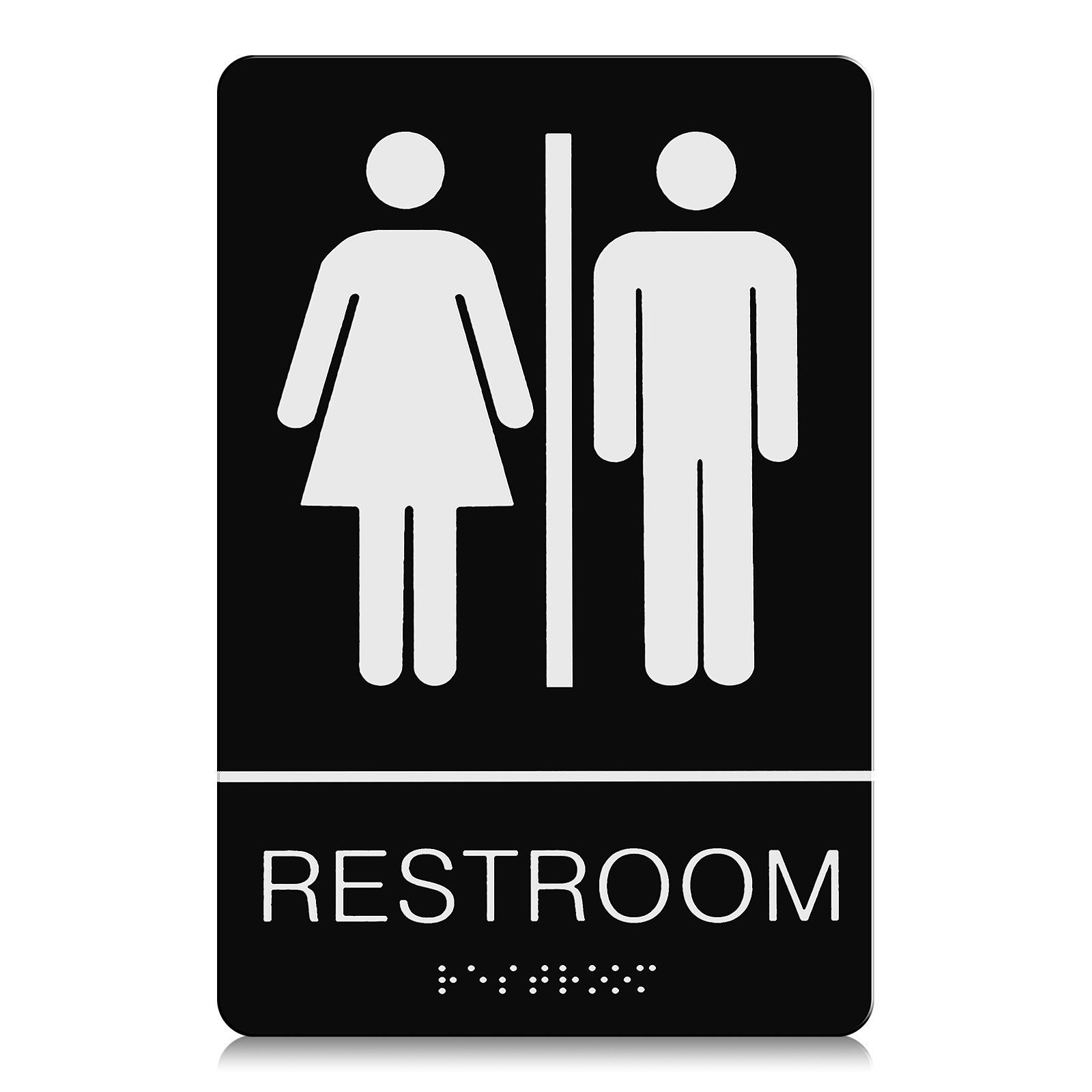 Señal de Baño en Braille Unise - Home Bathroom Toilet reseña y precio