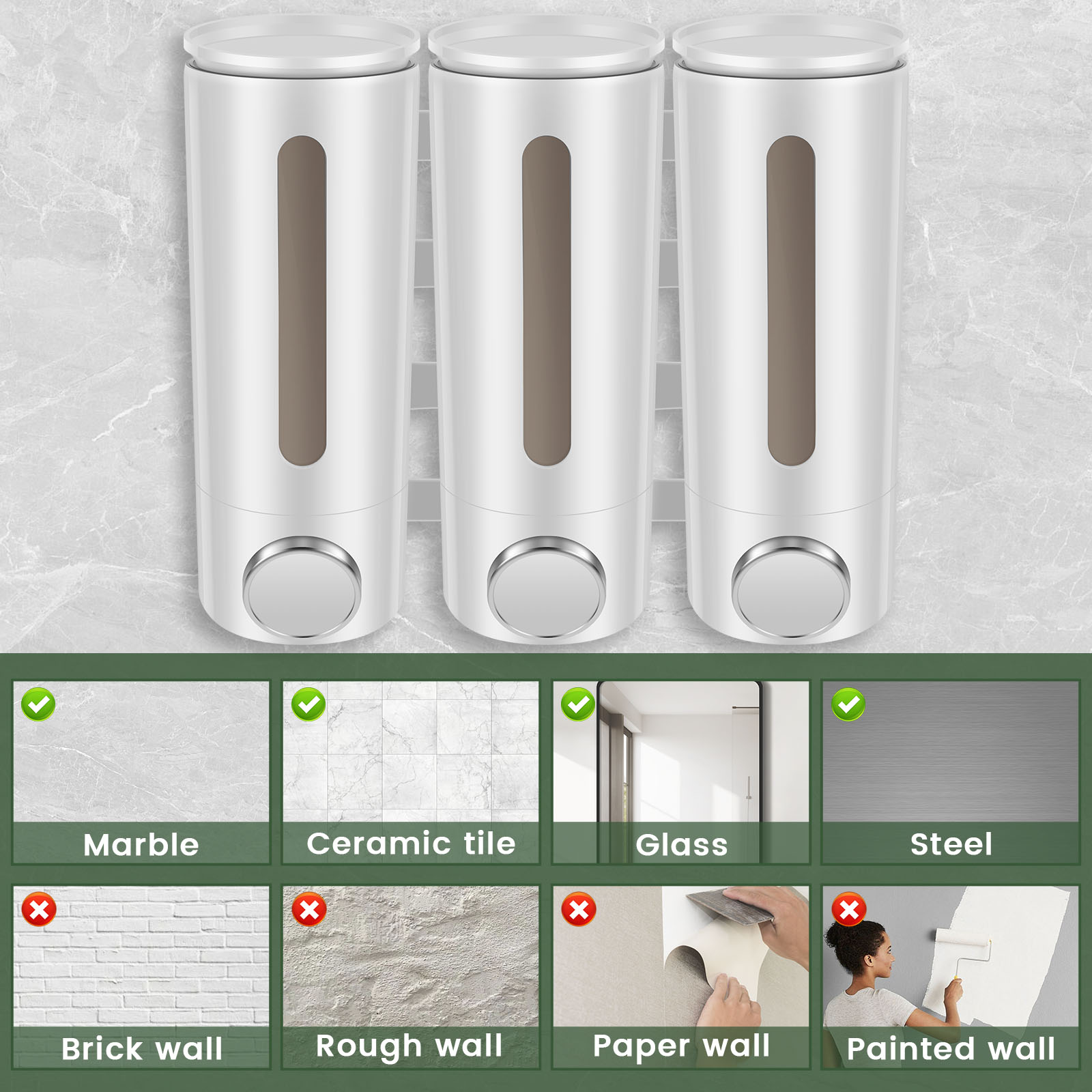 Dispensador de jabón líquido p - Home Bathroom Wall Soap Dispenser reseña y precio