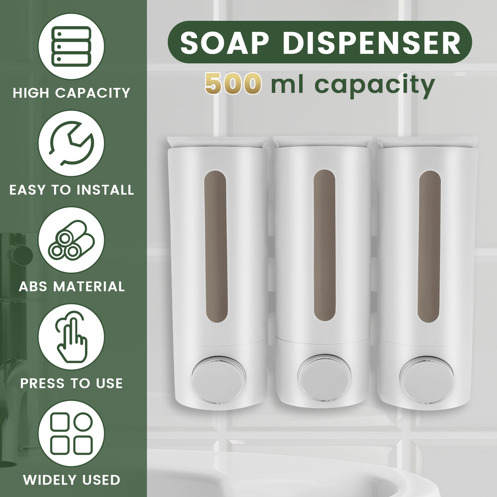 Dispensador de jabón líquido p - Home Bathroom Wall Soap Dispenser reseña y precio
