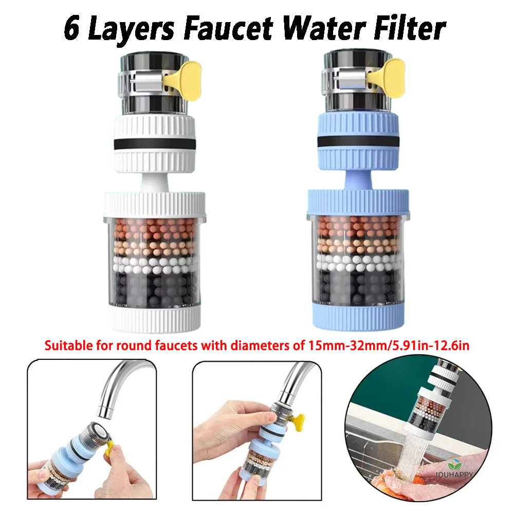 Filtro de agua para grifo de 6 - Home Bathroom Water Filter reseña y precio