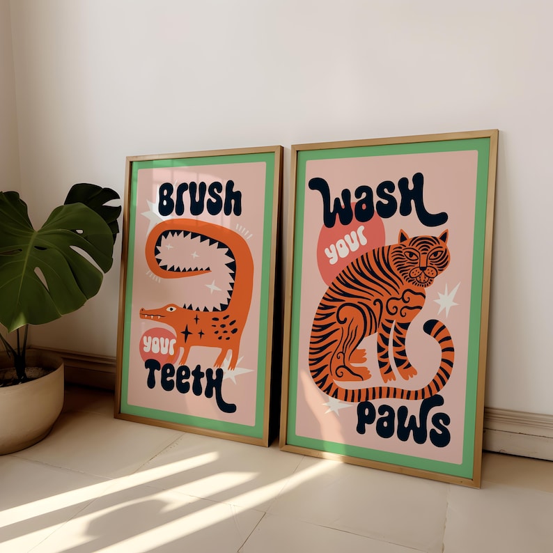 2 unids/set Tigre lavar tus pa - Home Bathroom Toilet reseña y precio